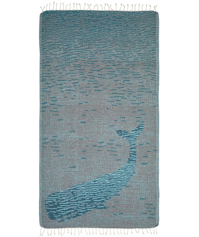 Serviette de plage Résistante au sable et Séchage rapide - Baleine