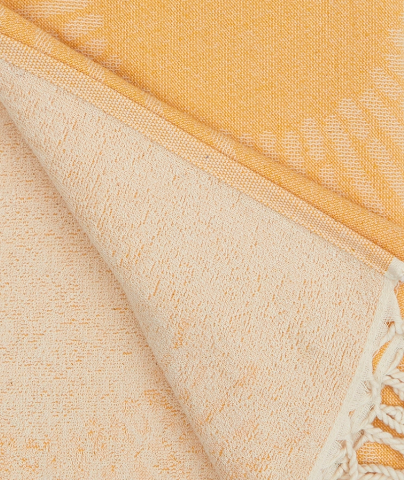 Serviette de plage Résistante au sable et Séchage rapide - Douce Chaleur Jaune