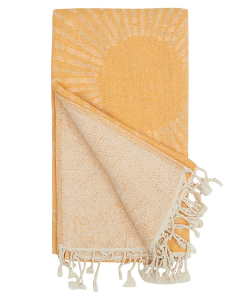 Serviette de plage Résistante au sable et Séchage rapide - Douce Chaleur Jaune