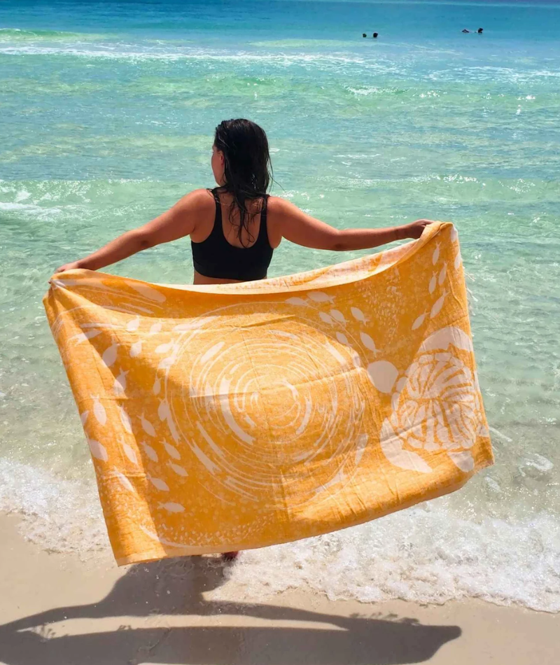 Serviette de plage Résistante au sable et Séchage rapide - Tortue de Mer