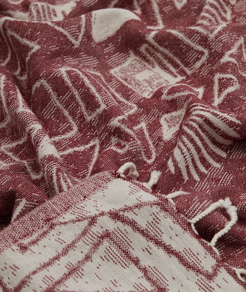 Serviette de plage Résistante au sable et Séchage rapide - Boheme rouge