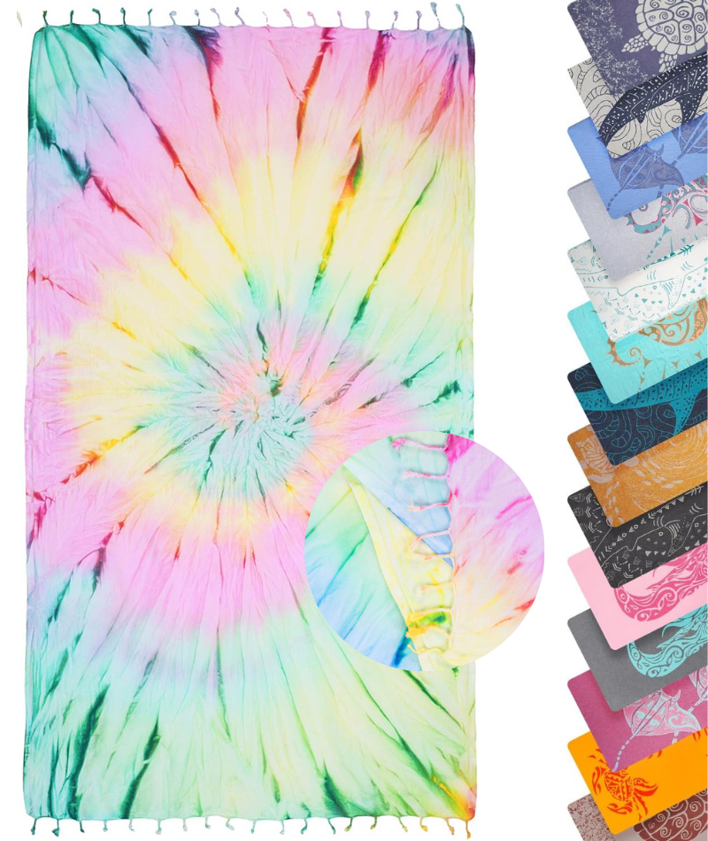 Serviette de plage Résistante au sable et Séchage rapide - Tie Dye