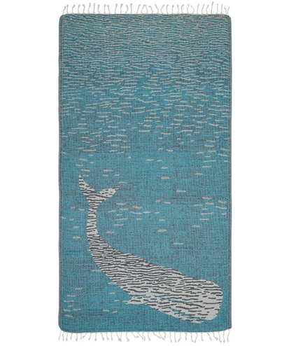 Serviette de plage Résistante au sable et Séchage rapide - Baleine