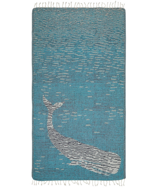 Serviette de plage Résistante au sable et Séchage rapide - Baleine