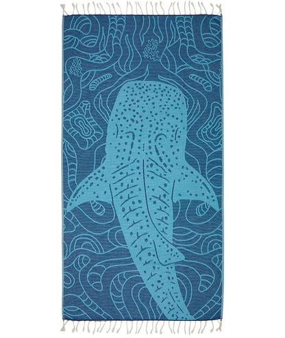 Serviette de plage résistante au sable - Séchage rapide & ultra absorbant (180cm x 90cm) - Requin