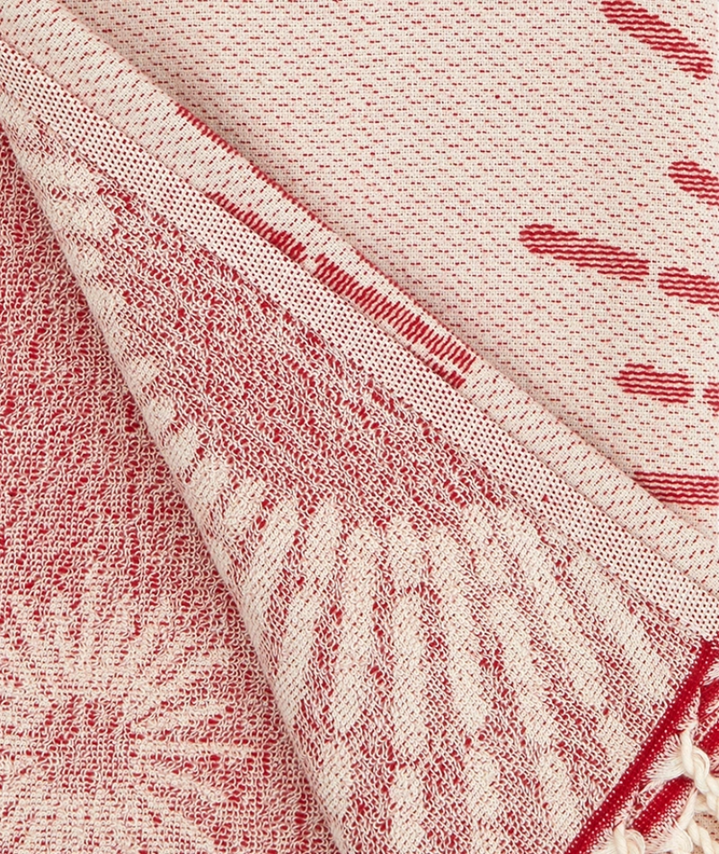 Serviette de plage Résistante au sable et Séchage rapide - Douce Chaleur rouge