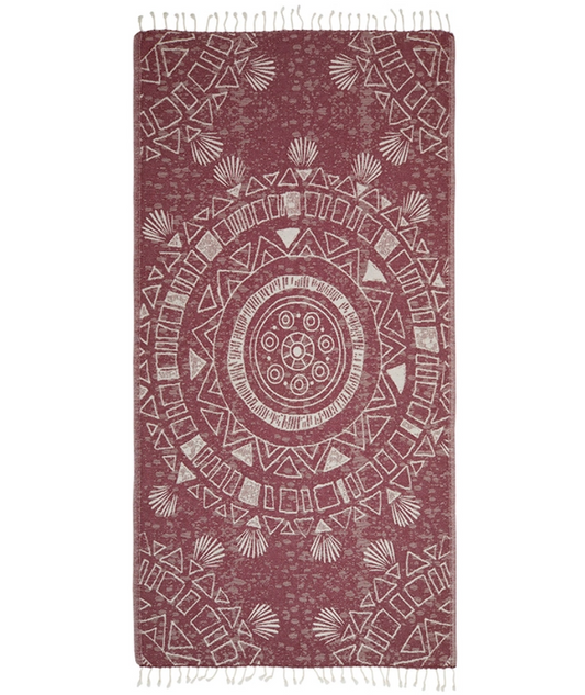 Serviette de plage Résistante au sable et Séchage rapide - Boheme rouge