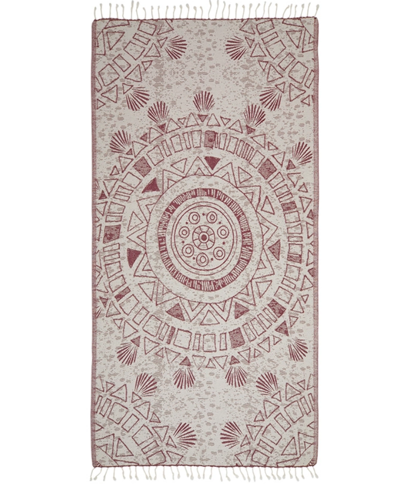 Serviette de plage Résistante au sable et Séchage rapide - Boheme rouge