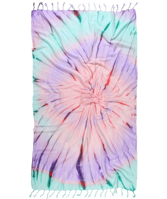 Serviette de plage Résistante au sable et Séchage rapide - Tie Dye Multicolore