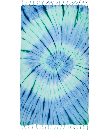 Serviette de plage Résistante au sable et Séchage rapide - Tie Dye Bleu