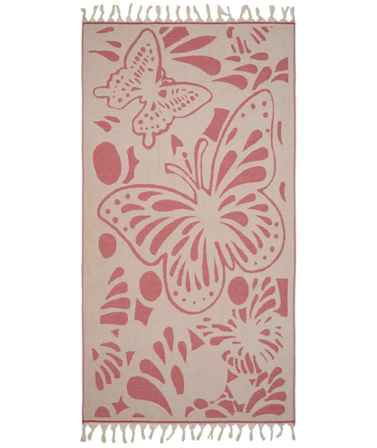 Serviette de plage Résistante au sable et Séchage rapide - Papillon